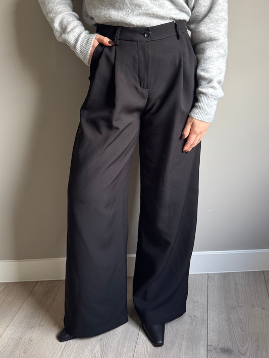 Petra super wide pantalon zwart
