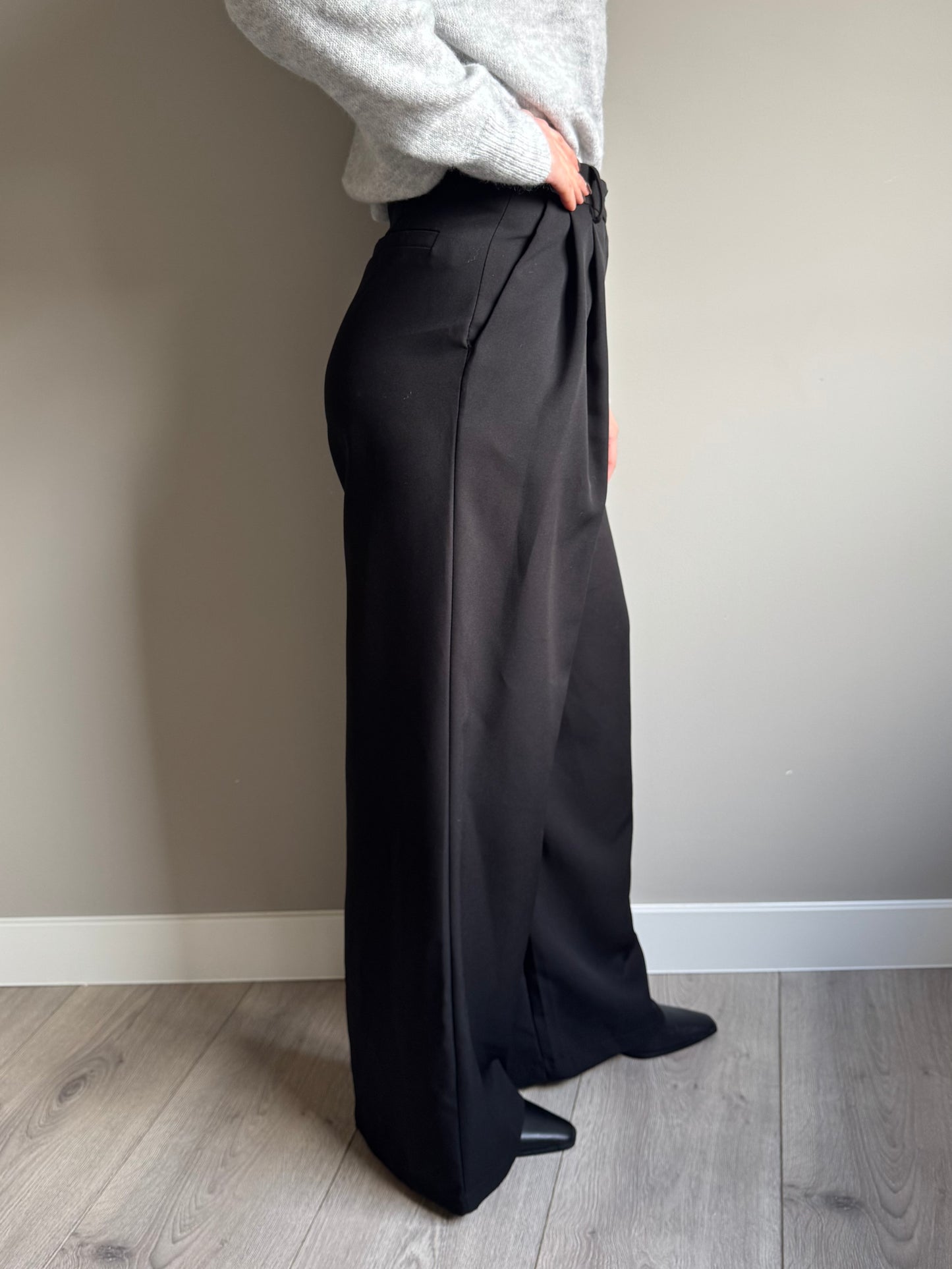 Petra super wide pantalon zwart
