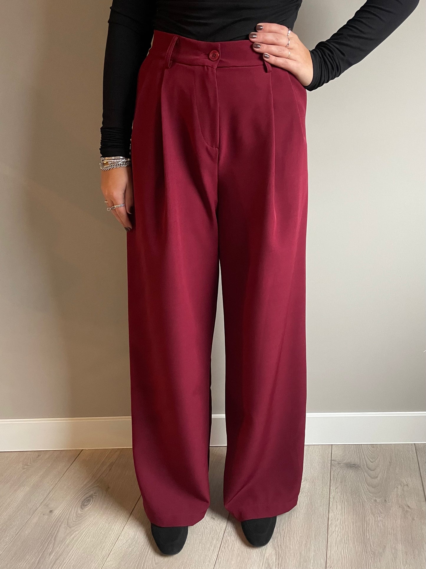 Petra super wide pantalon bordeaux